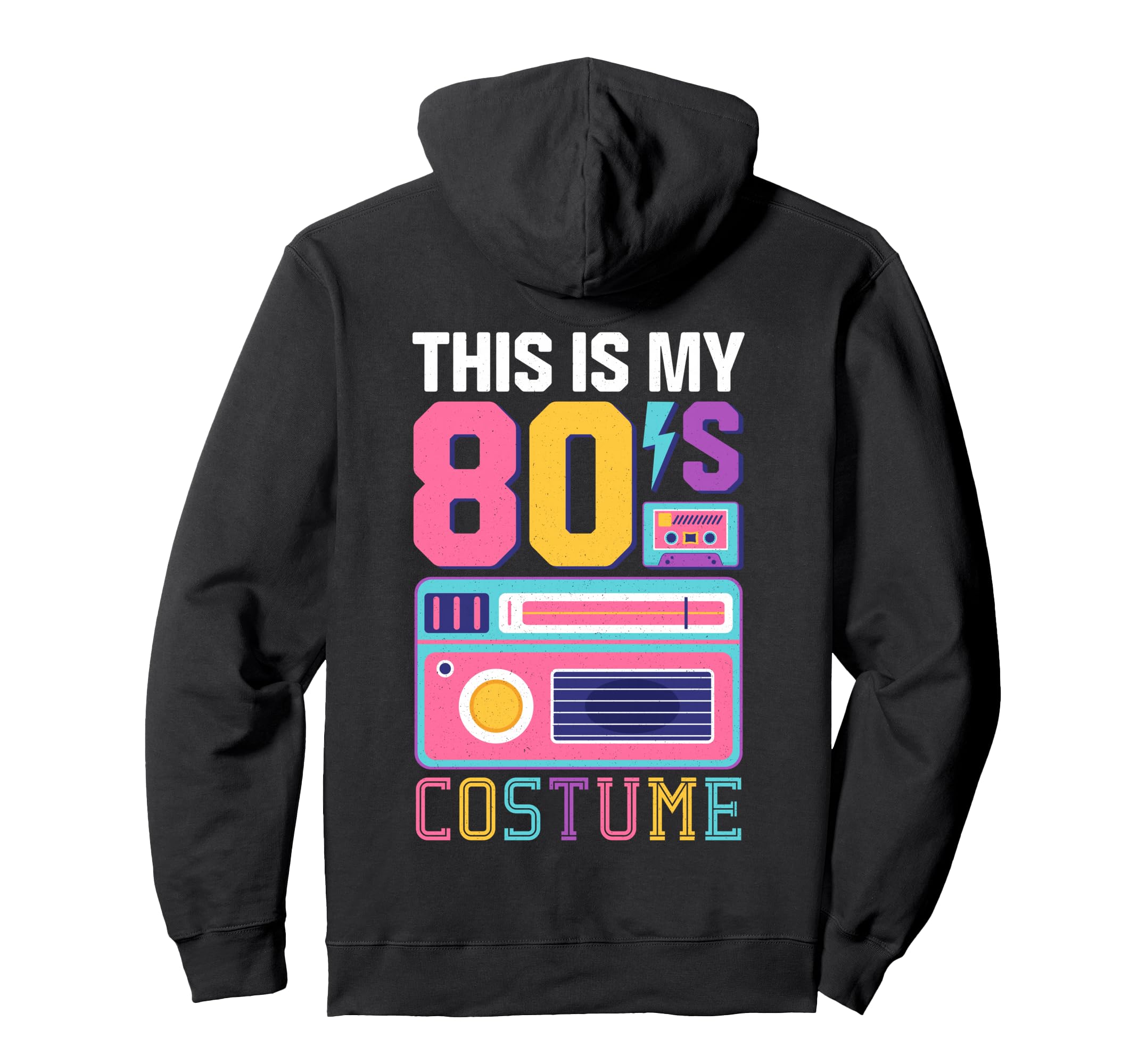 1980S Party Outfit Neon Throwback Hoodie - Minimalist Print Unisex - T-Shirt, Sweatshirt, Hoodie