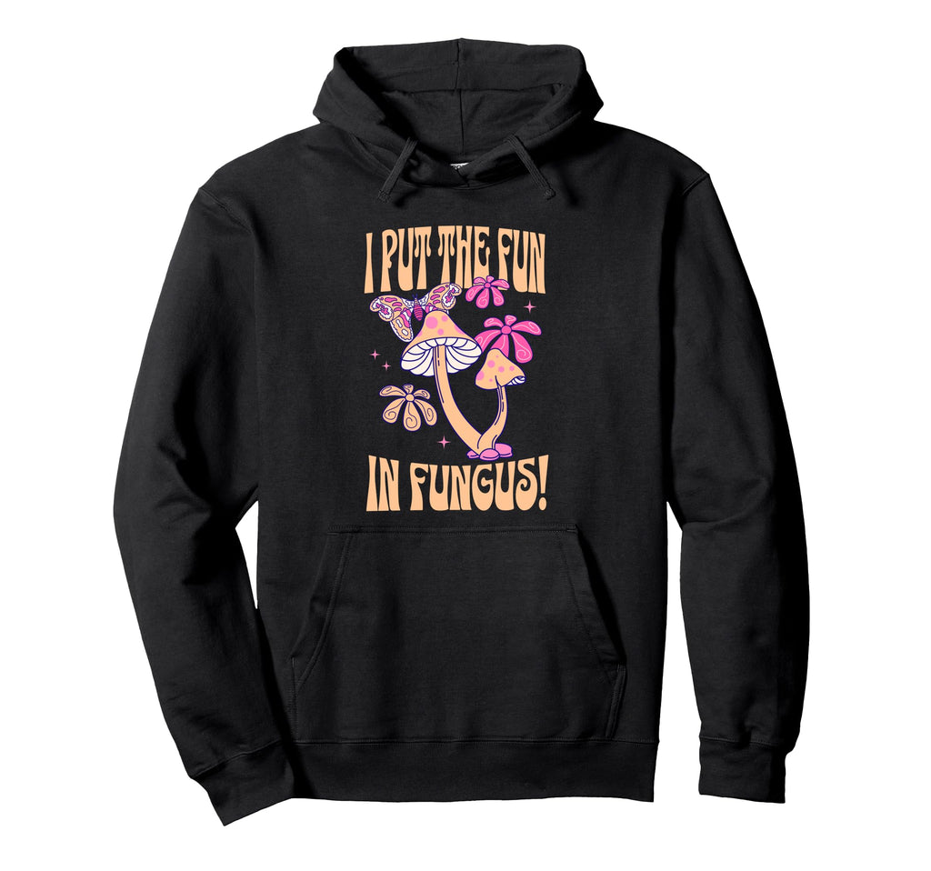 Funny Mushroom Lover Groovy Boho Hoodie - Aesthetic Graphic Men Women - T-Shirt, Sweatshirt, Hoodie