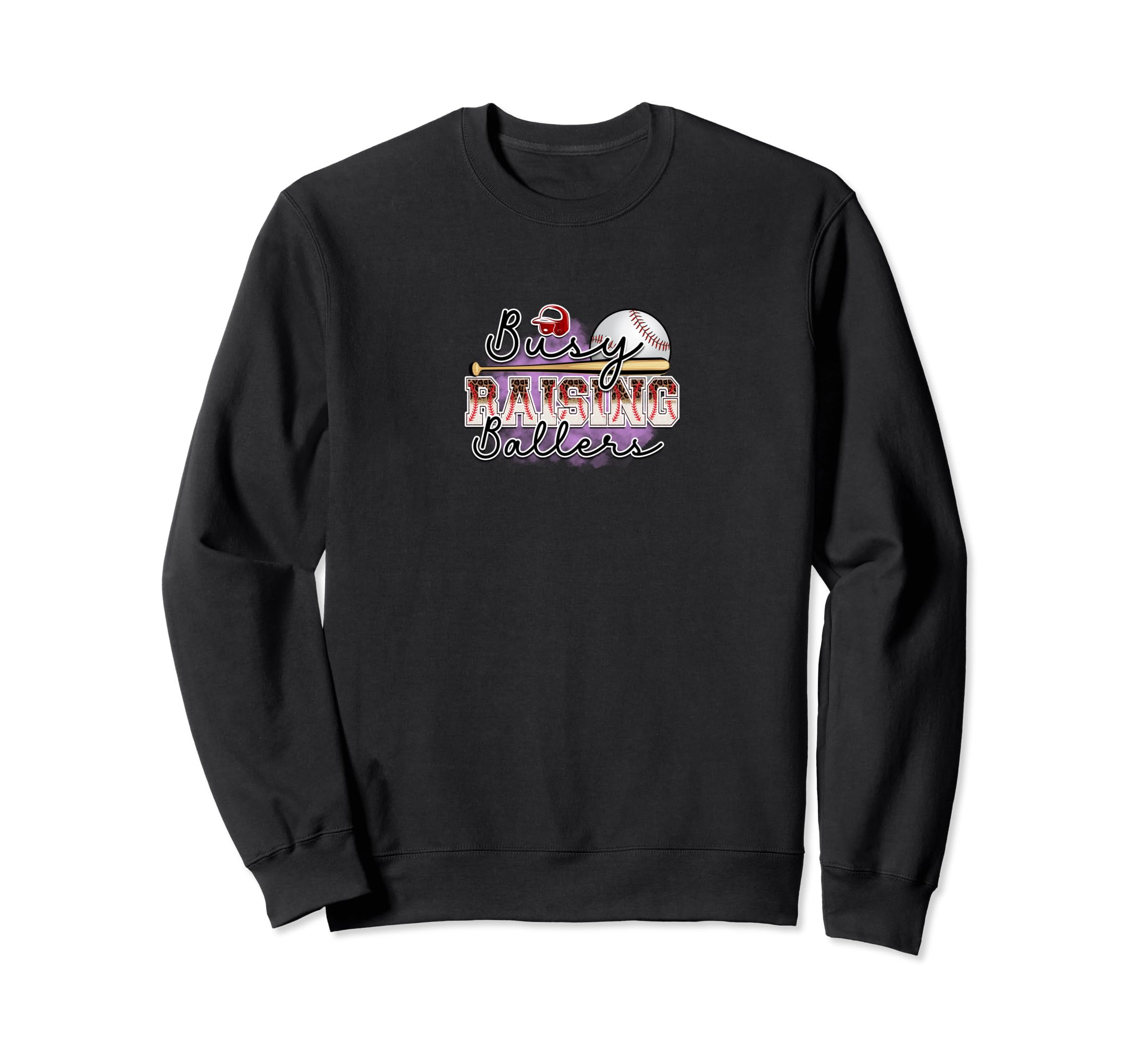 Busy Raising Ballers Funny Baseball Sweatshirt - Graphic Print for Adults - T-Shirt, Sweatshirt, Hoodie