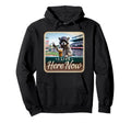 I Live Here Now Raccoon Drinking Coffee Hoodie - Streetwear Style Unisex - T-Shirt, Sweatshirt, Hoodie
