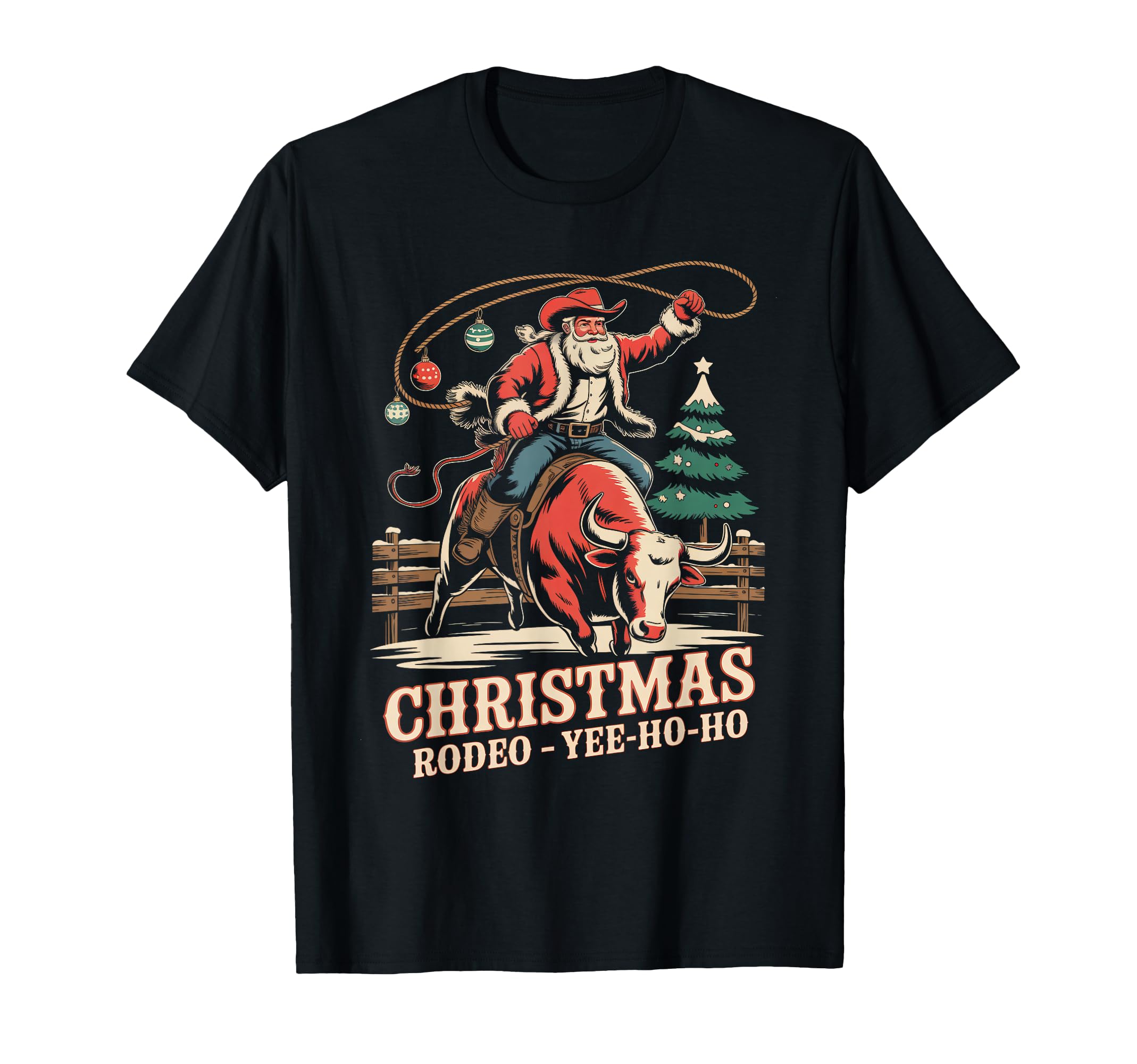 Santa Claus Cowboy T-Shirt - Graphic Print for Adults - T-Shirt, Sweatshirt, Hoodie