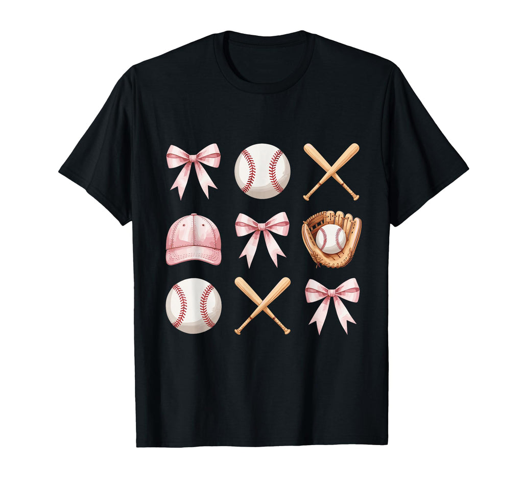 Baseball Mom Coquette Bow Mothers Day T-Shirt - Streetwear Style Men Women - T-Shirt, Sweatshirt, Hoodie