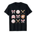 Baseball Mom Coquette Bow Mothers Day T-Shirt - Streetwear Style Men Women - T-Shirt, Sweatshirt, Hoodie