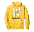 Baseball Mom Coquette Bow Baseball Hoodie - Custom Art Print Men Women - T-Shirt, Sweatshirt, Hoodie
