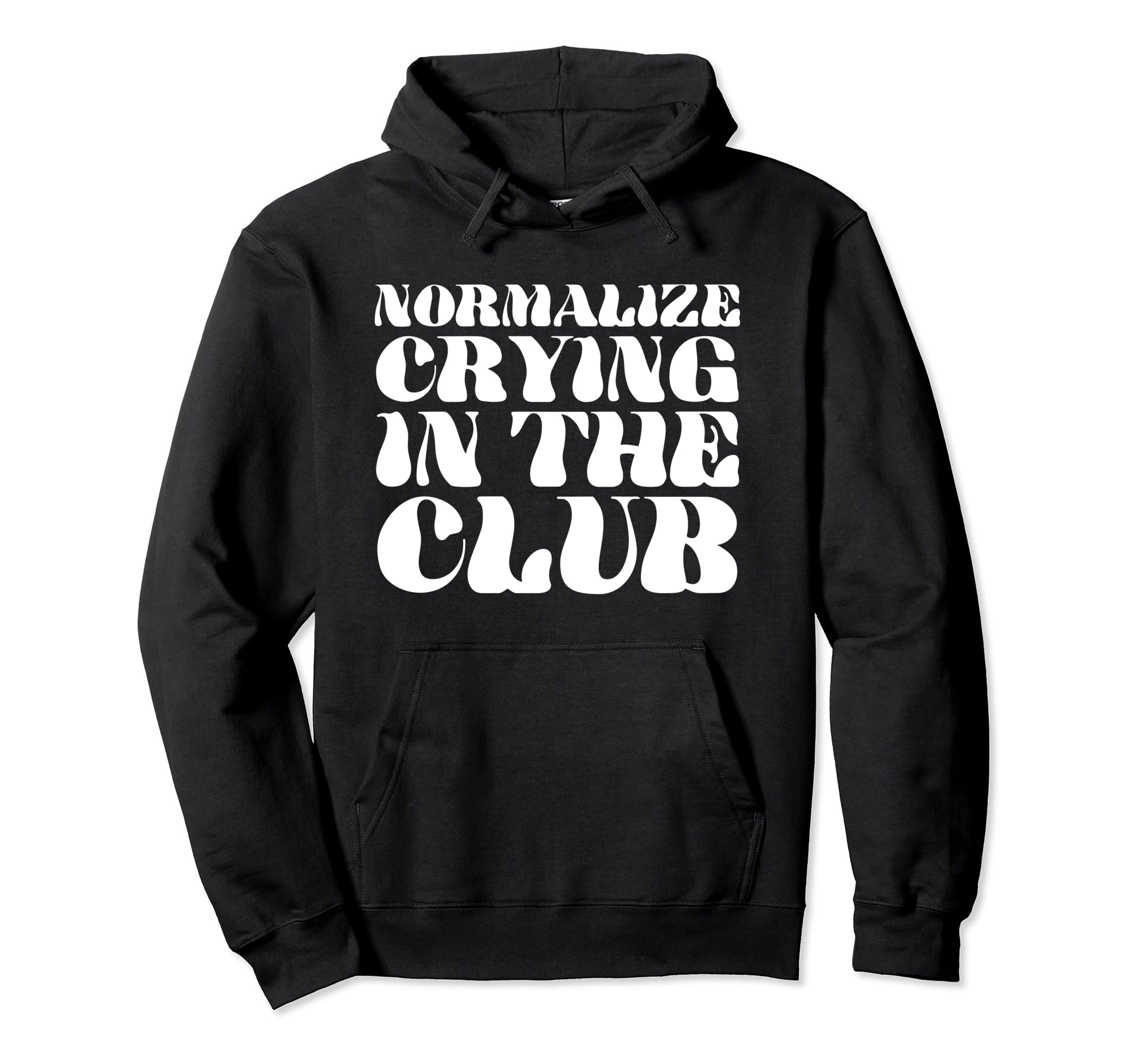 Normalize Crying Club Funny Y2K Aesthetic Hoodie - Graphic Print for Adults - T-Shirt, Sweatshirt, Hoodie