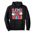 Groovy Baseball Game Day Vibes Game Day Hoodie - Graphic Print Unisex - T-Shirt, Sweatshirt, Hoodie