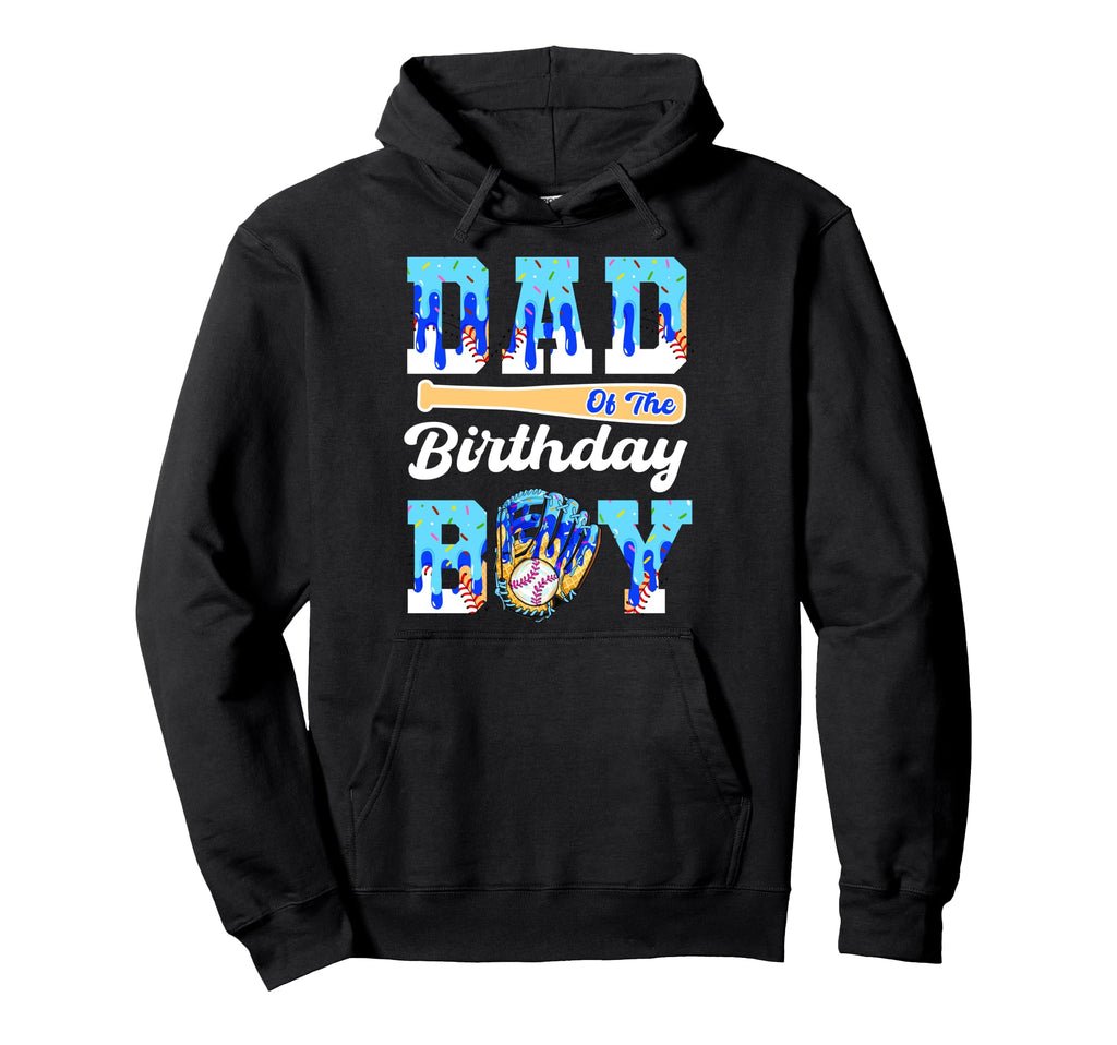Dad Birthday Baseball Drip Ice Cream Hoodie - Graphic Print for Adults - T-Shirt, Sweatshirt, Hoodie