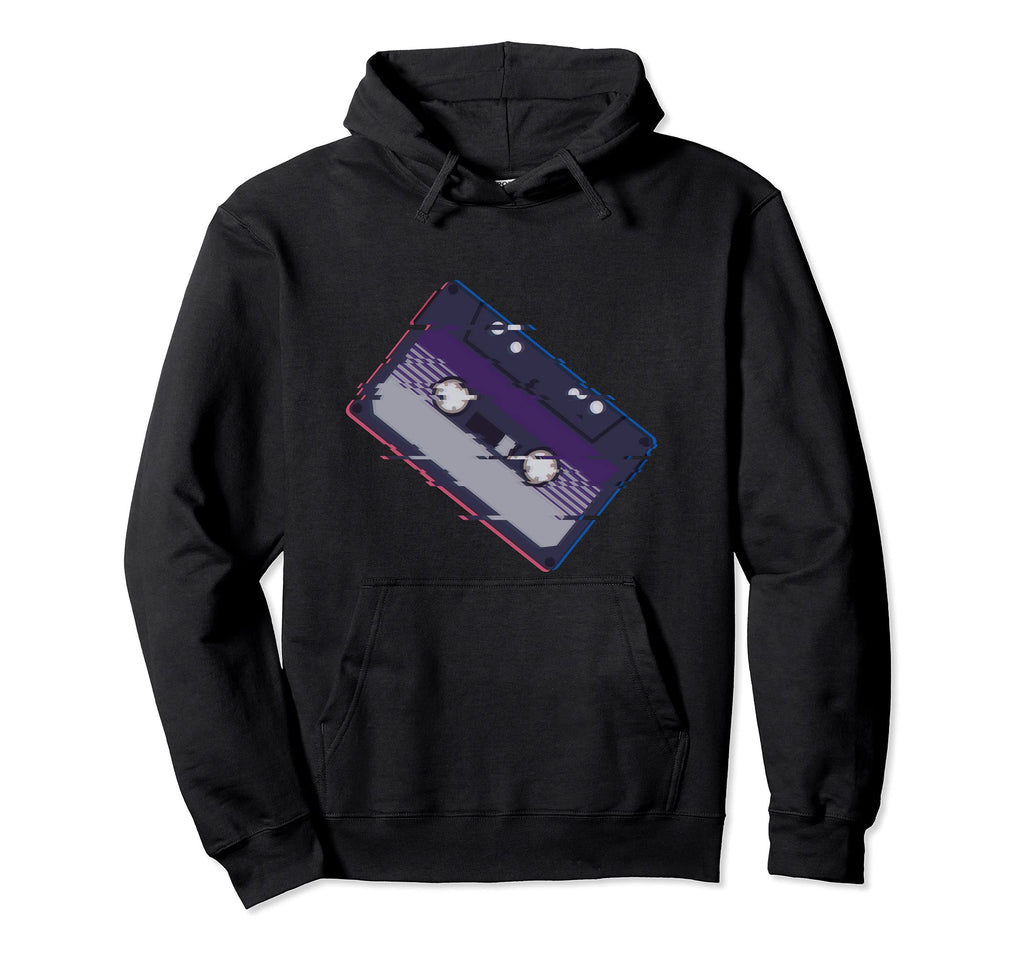 80S Cassette Glitch Art Vaporwave Hoodie - Custom Art Print Men Women - T-Shirt, Sweatshirt, Hoodie