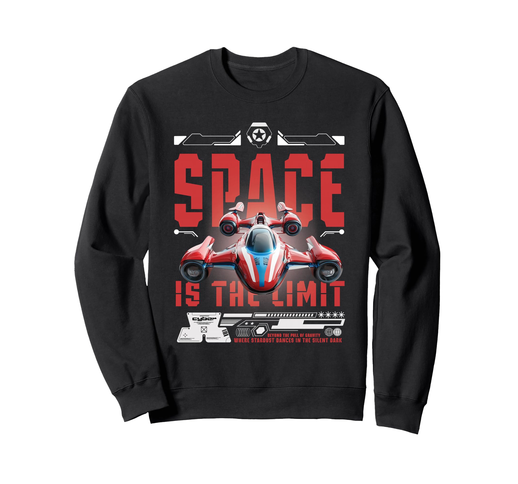 Y2K Space Bold Urban Graffiti Sweatshirt - Unique Graphic for Adults - T-Shirt, Sweatshirt, Hoodie