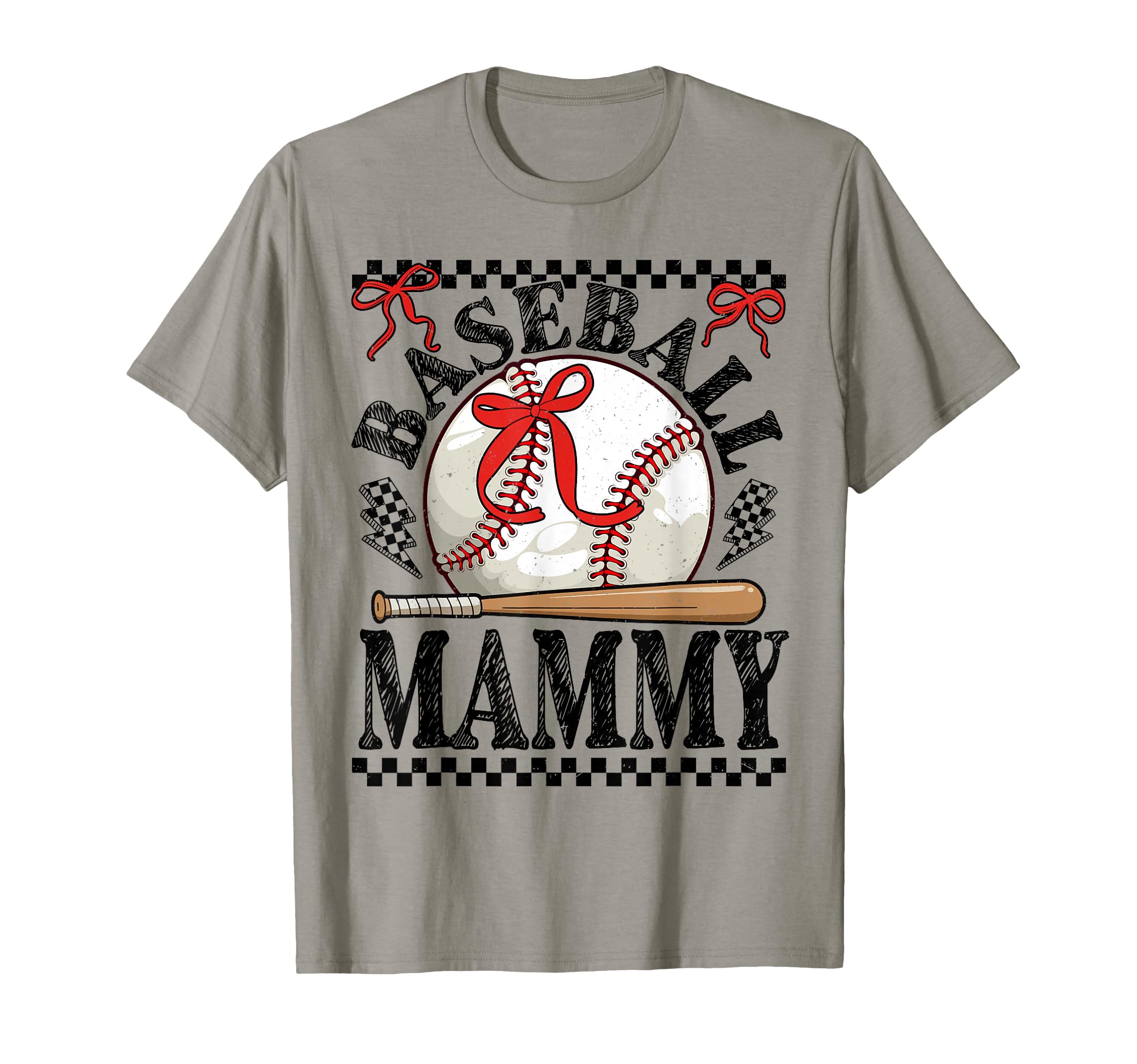 Baseball Mammy Baseball Coquette Bow T-Shirt - Novelty Apparel Men Women - T-Shirt, Sweatshirt, Hoodie