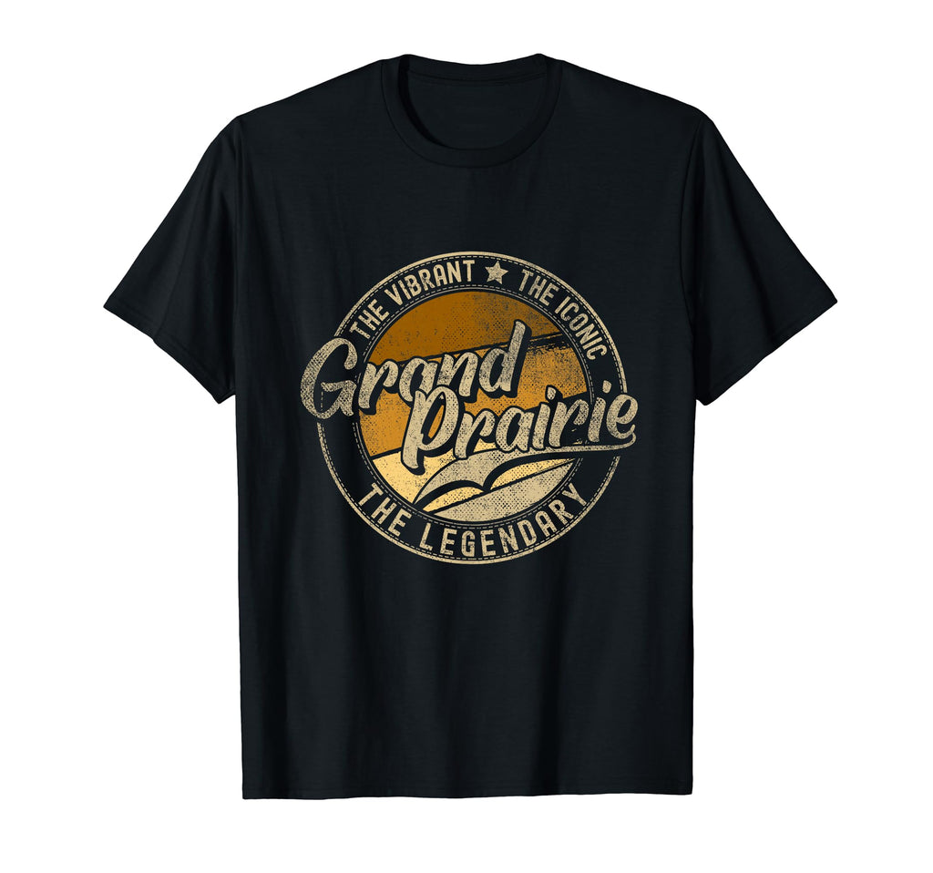 Grand Prairie Tx Texas Distressed T-Shirt - Custom Art Print Men Women - T-Shirt, Sweatshirt, Hoodie