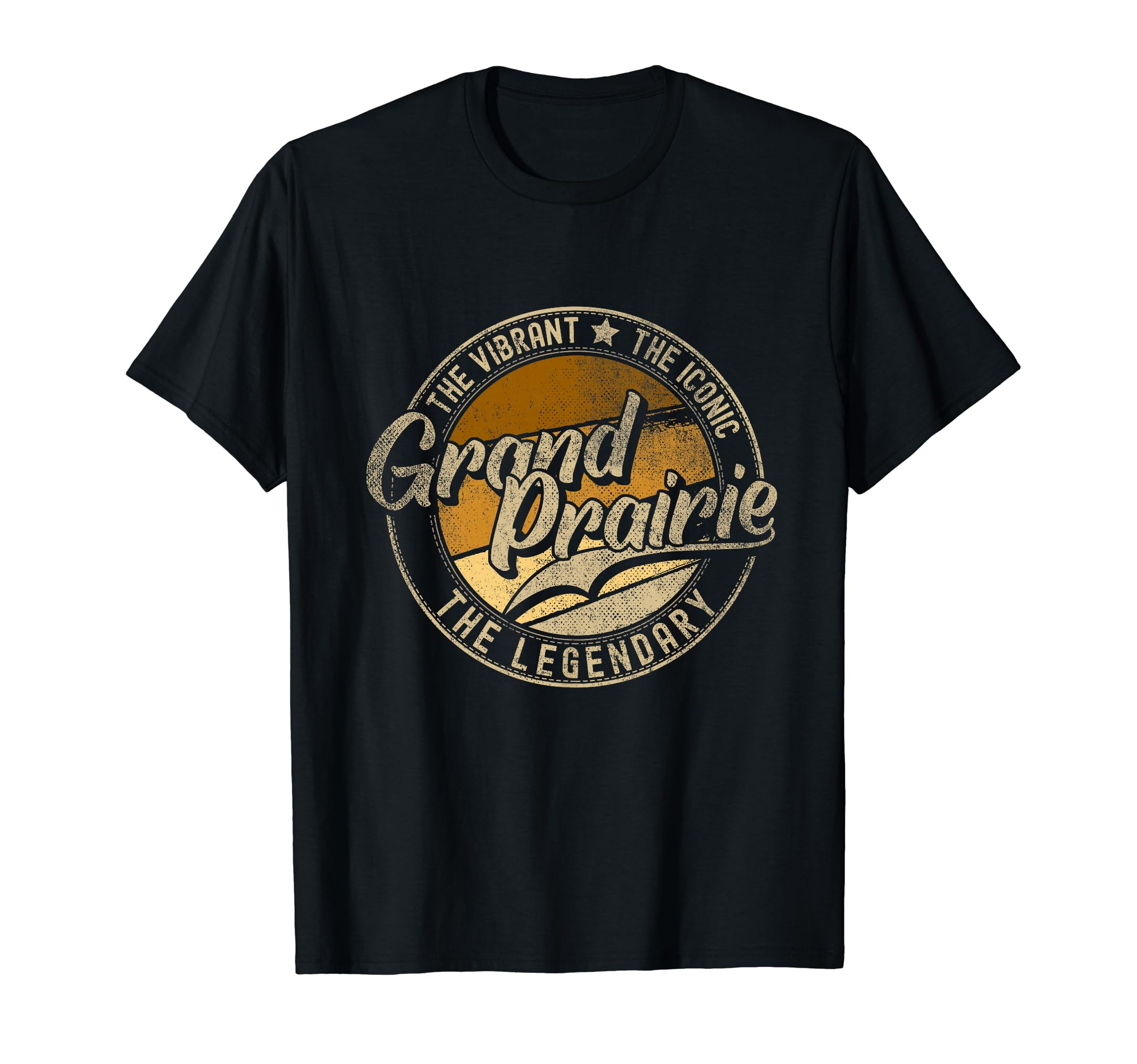 Grand Prairie Tx Texas Distressed T-Shirt - Custom Art Print Men Women - T-Shirt, Sweatshirt, Hoodie