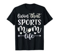 Sports Mom Living That Game Day Life T-Shirt - Aesthetic Graphic for Adults - T-Shirt, Sweatshirt, Hoodie