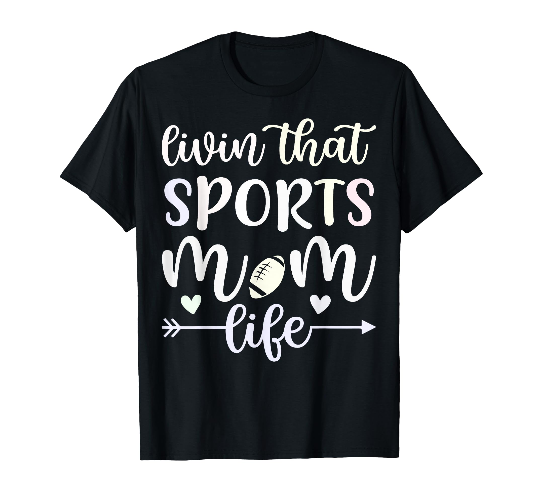 Sports Mom Living That Game Day Life T-Shirt - Aesthetic Graphic for Adults - T-Shirt, Sweatshirt, Hoodie