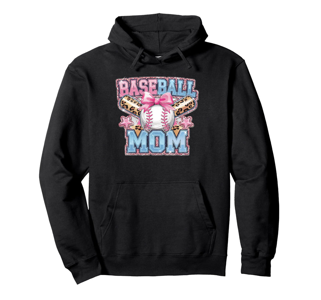 Game Day Leopard Cheetah Baseball Mom Hoodie - Novelty Apparel Men Women - T-Shirt, Sweatshirt, Hoodie