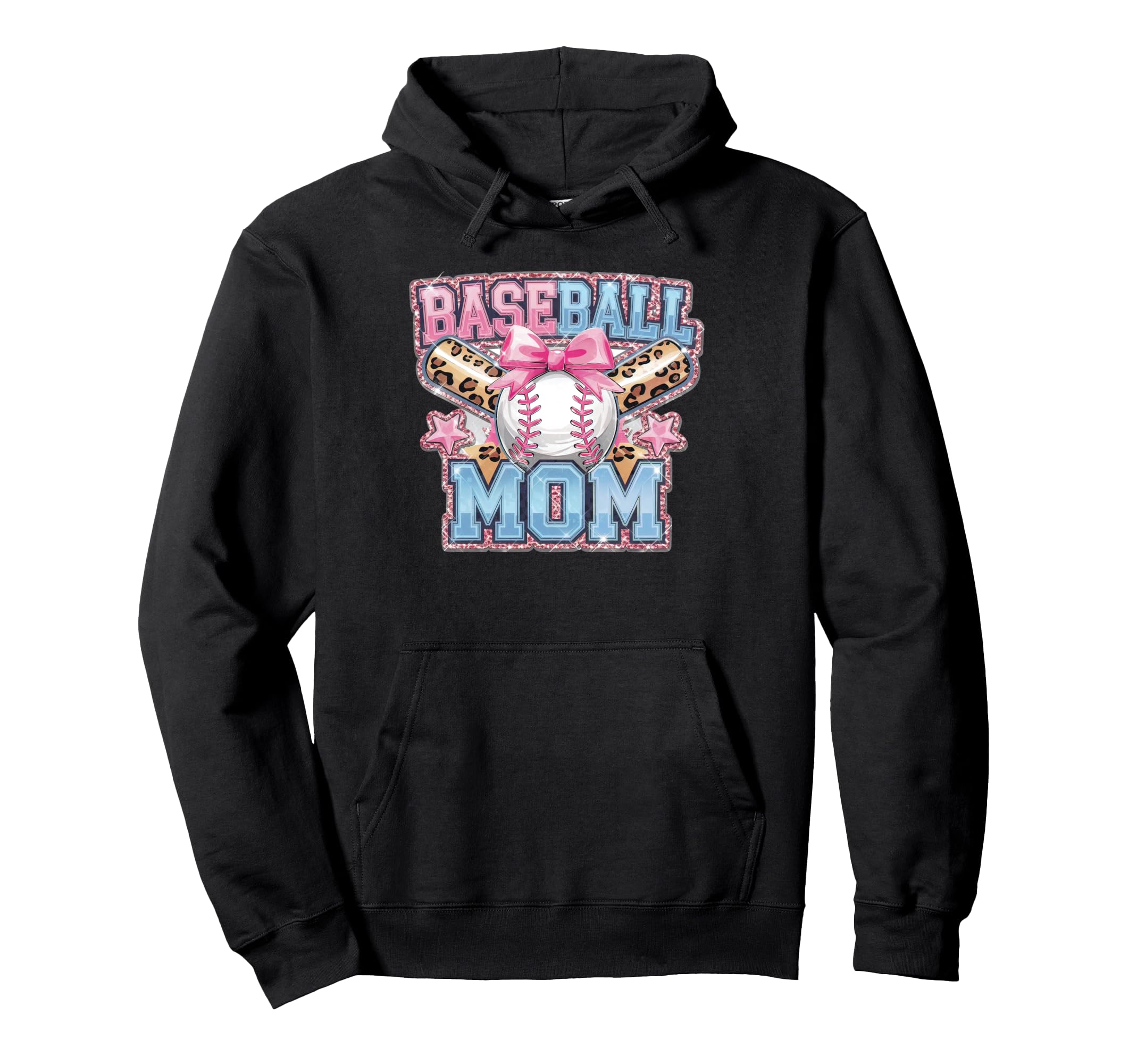 Game Day Leopard Cheetah Baseball Mom Hoodie - Novelty Apparel Men Women - T-Shirt, Sweatshirt, Hoodie