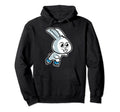 Rabbit Roller Skate White Bunny Hoodie - Trendy Graphic Unisex - T-Shirt, Sweatshirt, Hoodie
