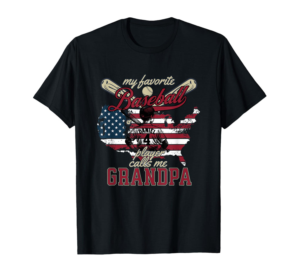 Baseball Grandpa Usa Favorite Player T-Shirt - Novelty Apparel Unisex - T-Shirt, Sweatshirt, Hoodie