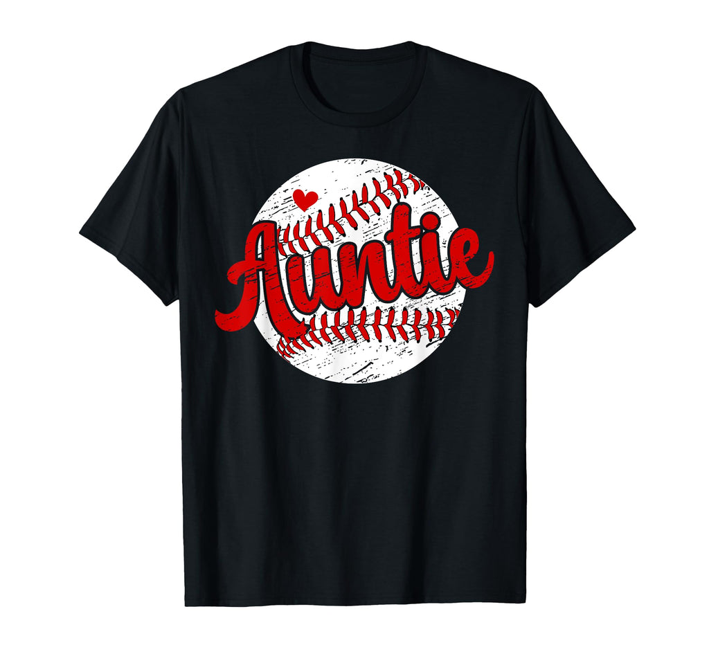 Auntie Baseball Player Aunt Baseball T-Shirt - Novelty Apparel for Adults - T-Shirt, Sweatshirt, Hoodie