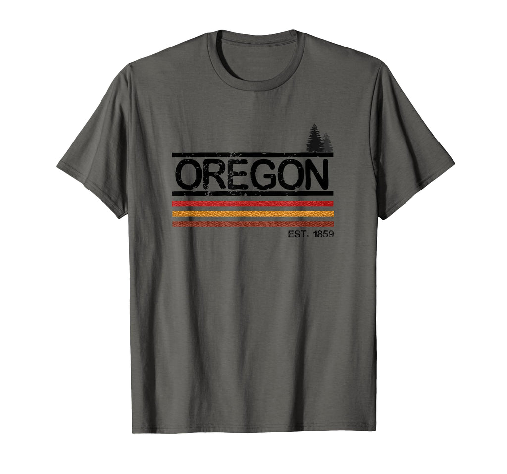 Oregon 1859 Trees And Stripes T-Shirt - Aesthetic Graphic Unisex - T-Shirt, Sweatshirt, Hoodie