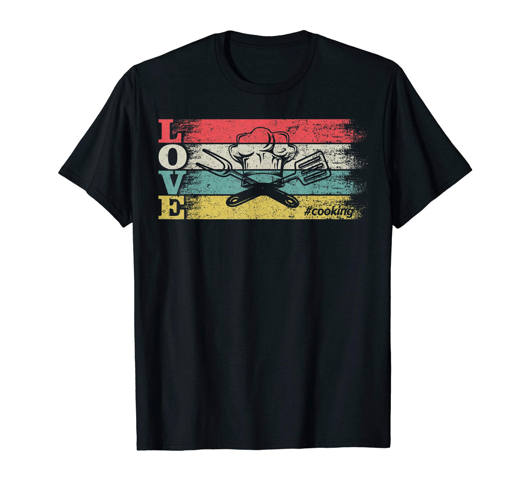 Love Cooking Silhouette Distressed T-Shirt - Trendy Graphic for Adults - T-Shirt, Sweatshirt, Hoodie