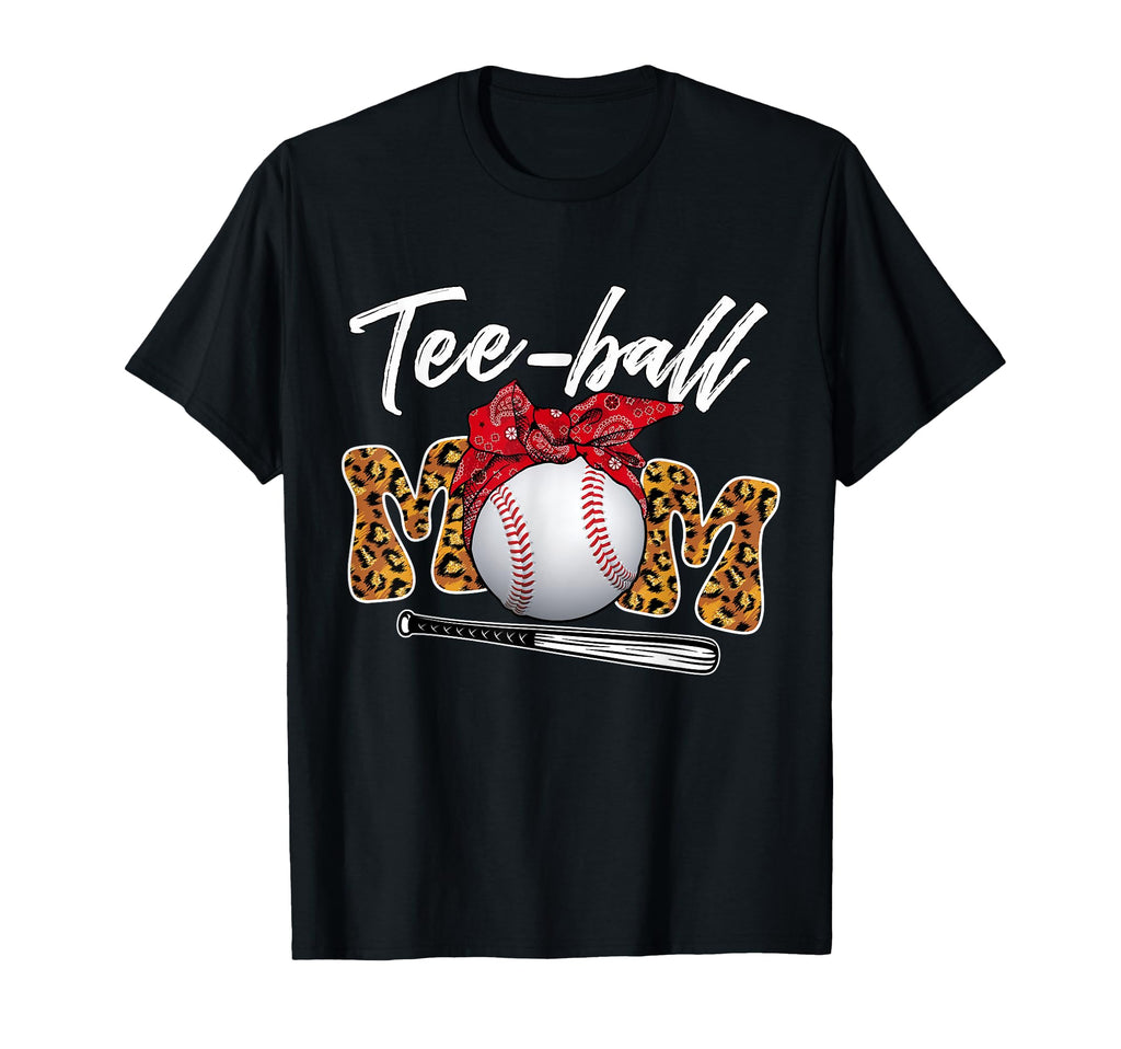 Ball Mom Baseball Red Bandana Leopard T-Shirt - Novelty Apparel Unisex - T-Shirt, Sweatshirt, Hoodie