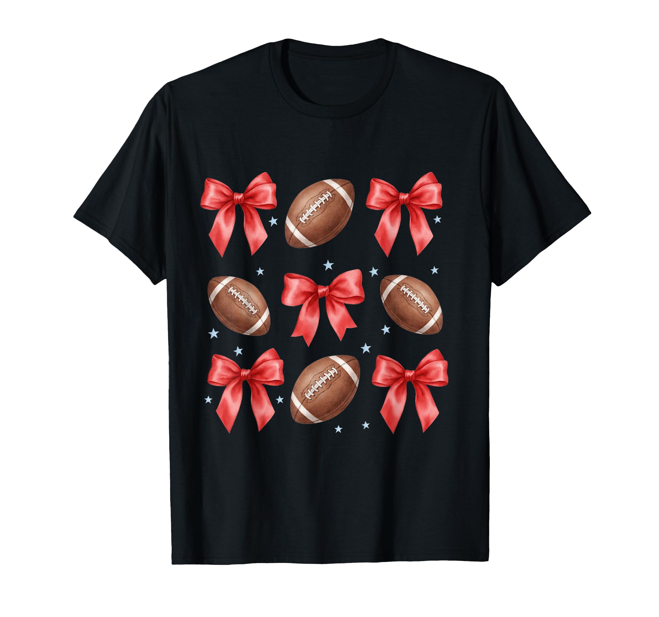 Football Bows Coquette Esthetic Sports T-Shirt - Trendy Graphic for Adults - T-Shirt, Sweatshirt, Hoodie