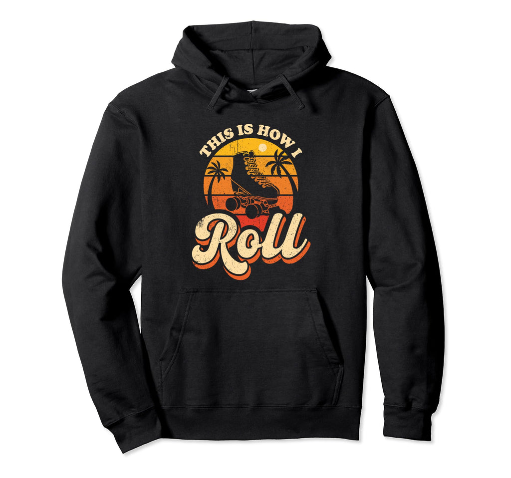 Roller Skates Funny Seventies Disco Hoodie - Minimalist Print Men Women - T-Shirt, Sweatshirt, Hoodie