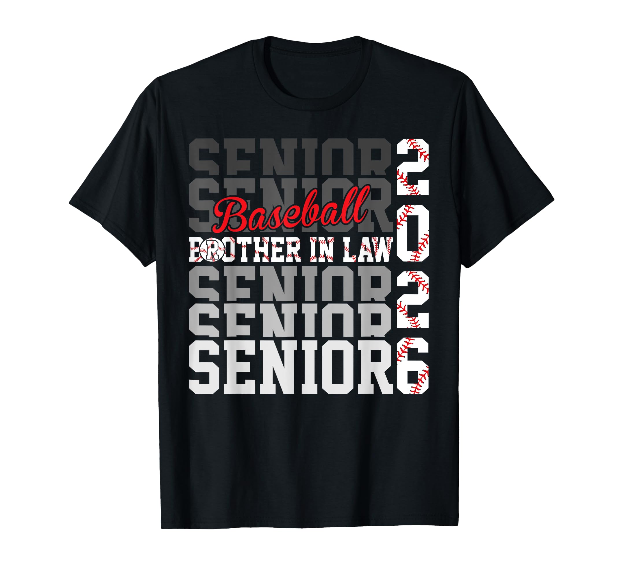 2026 Baseball Senior Brother Law T-Shirt - Novelty Apparel for Adults - T-Shirt, Sweatshirt, Hoodie