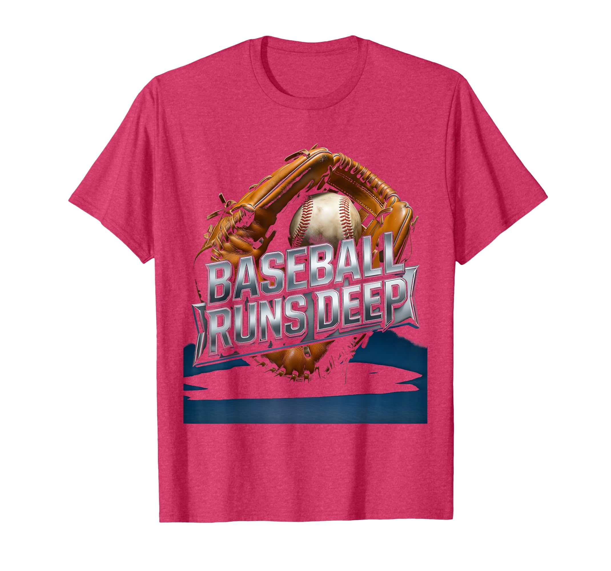 Baseball Runs Deep Proud Baseball T-Shirt - Fun Novelty Design for Adults - T-Shirt, Sweatshirt, Hoodie