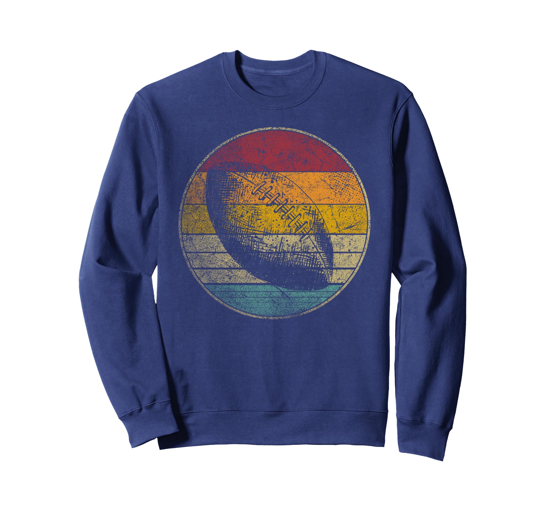 Football Ball Distressed Silhouette Sweatshirt - Novelty Apparel Men Women - T-Shirt, Sweatshirt, Hoodie