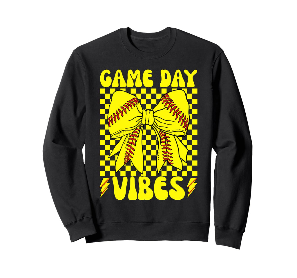 Game Day Vibes Coquette Bow Sweatshirt - Unique Graphic for Adults - T-Shirt, Sweatshirt, Hoodie