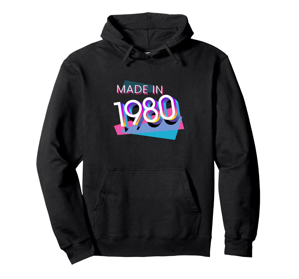 Made 1980 Y2K 80S 46Th Birthday Hoodie - Graphic Print Unisex - T-Shirt, Sweatshirt, Hoodie