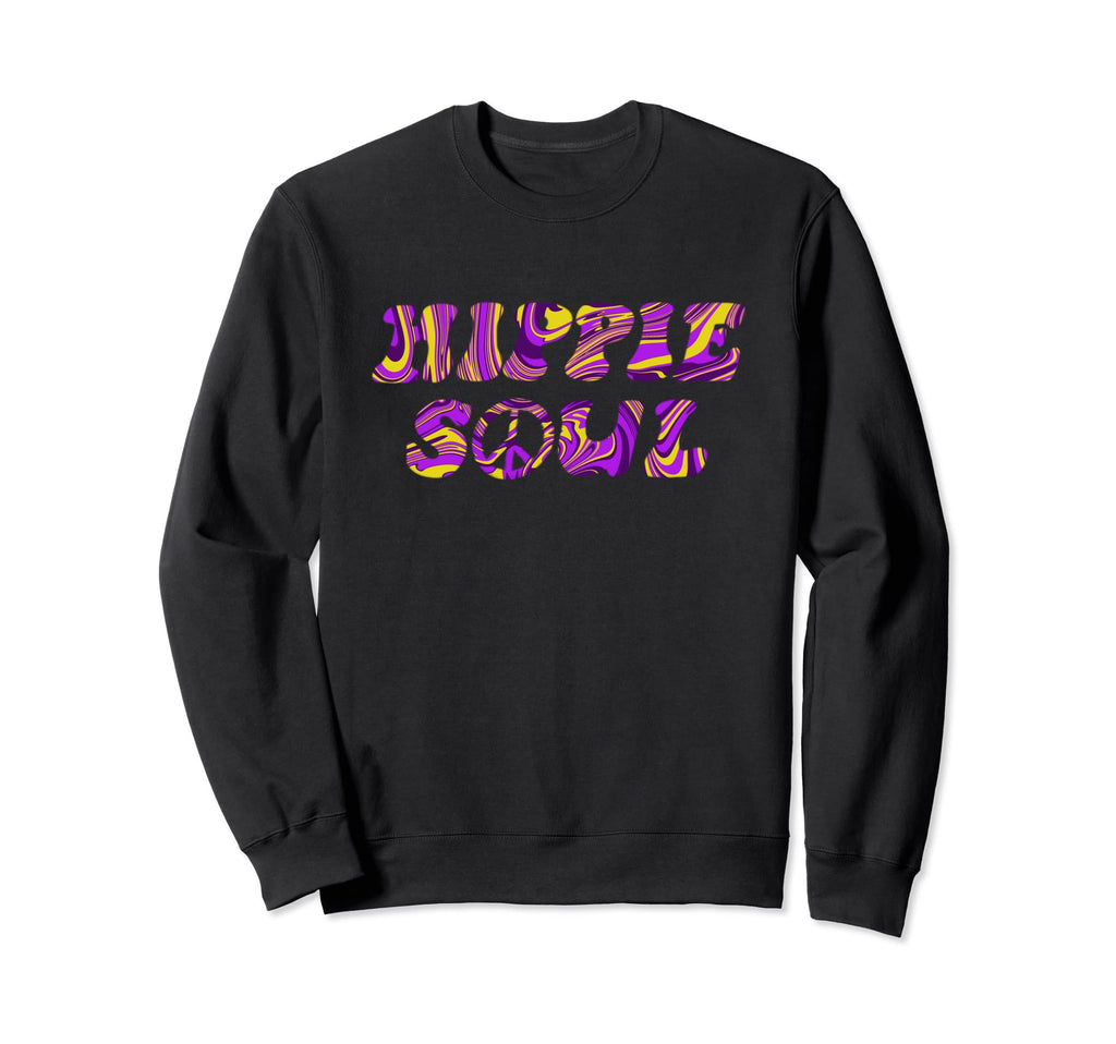 Hippie Soul Purple Tie Dye Free Sweatshirt - Minimalist Print Men Women - T-Shirt, Sweatshirt, Hoodie