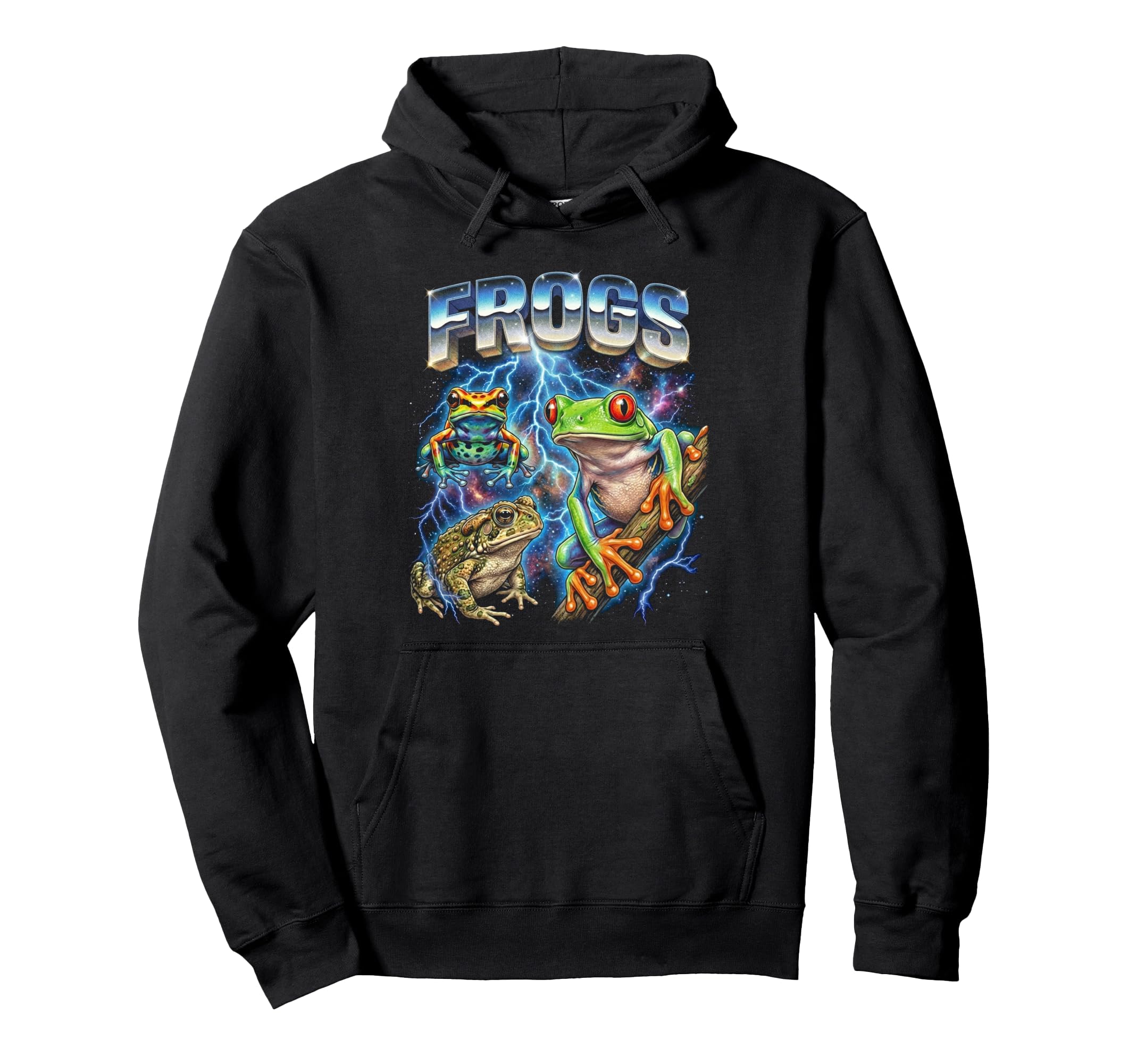 Frogs 80S Funny Amphibian Lover 90S Hoodie - Aesthetic Graphic Unisex - T-Shirt, Sweatshirt, Hoodie