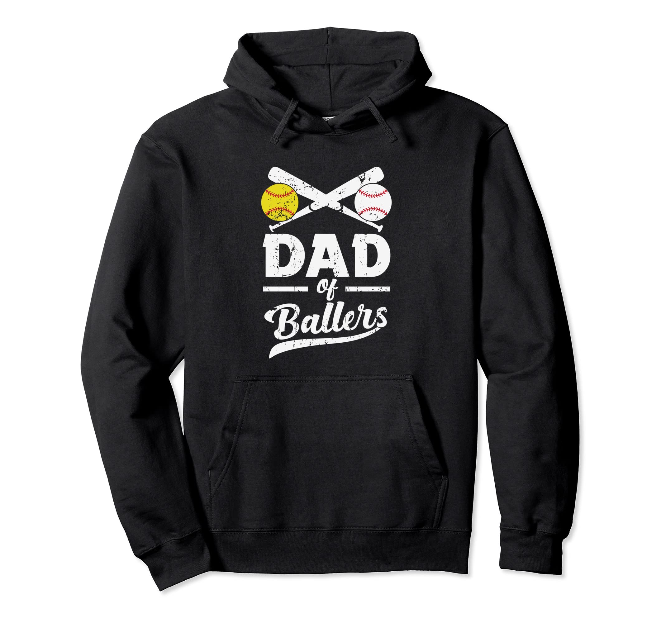 Fathers Day Dad Ballers Baseball Hoodie - Minimalist Print Men Women - T-Shirt, Sweatshirt, Hoodie