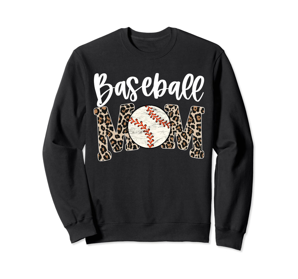 Leopard Baseball Mom Baseball Sweatshirt - Custom Art Print for Adults - T-Shirt, Sweatshirt, Hoodie