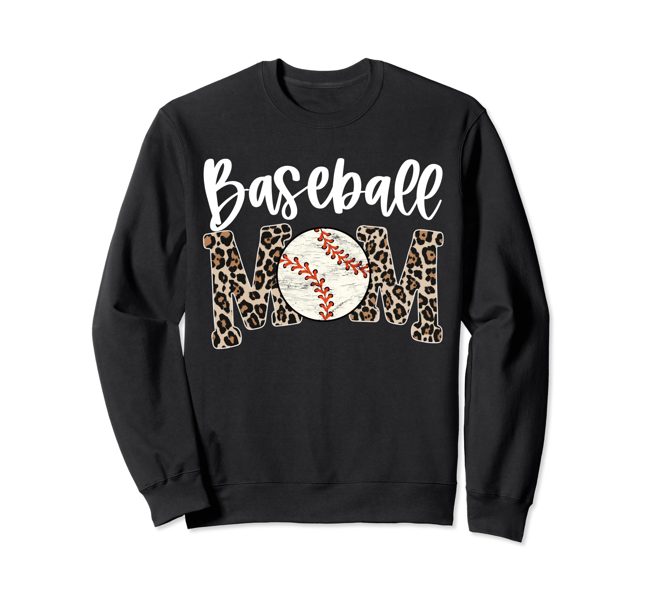 Leopard Baseball Mom Baseball Sweatshirt - Custom Art Print for Adults - T-Shirt, Sweatshirt, Hoodie