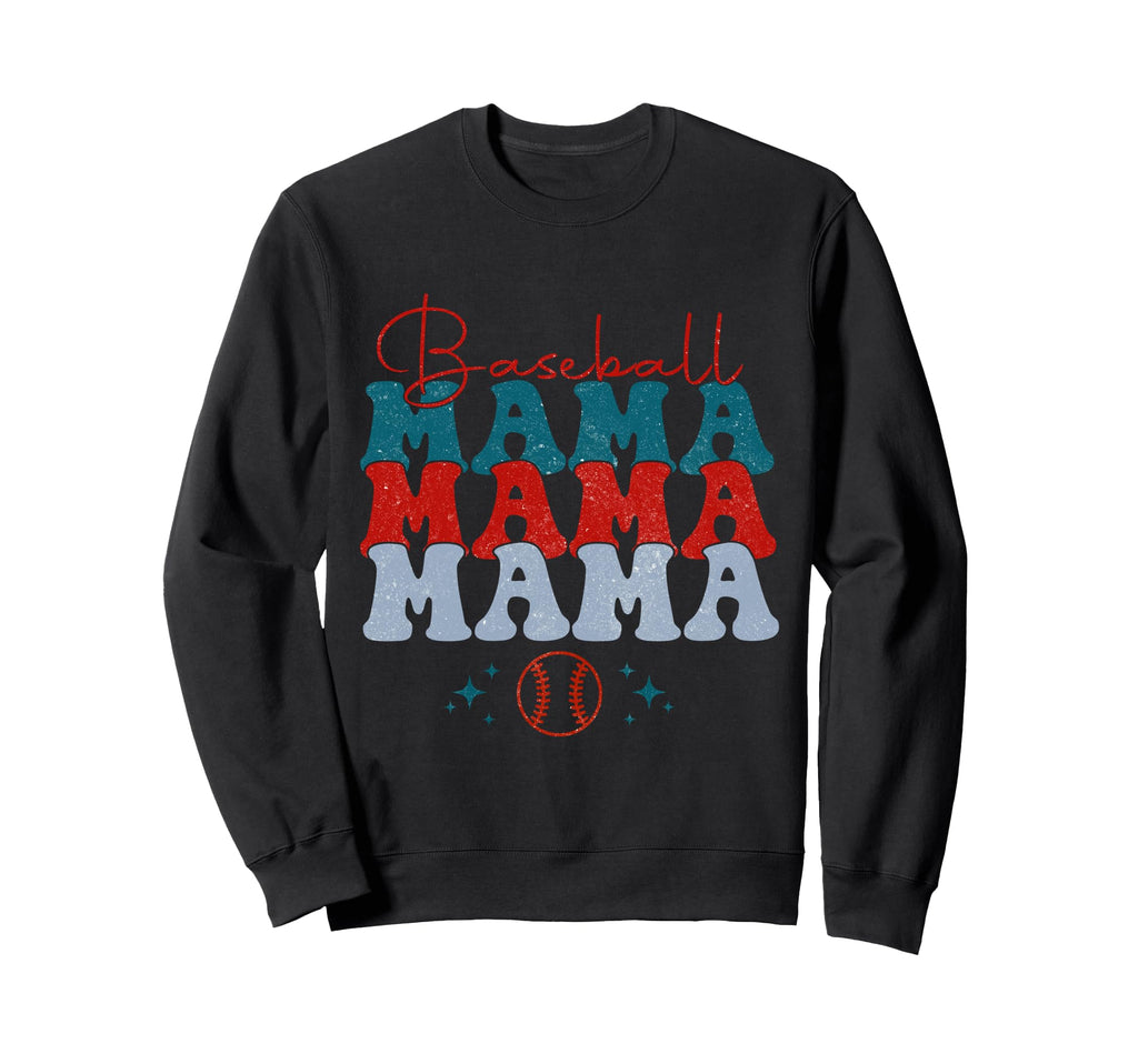 Distressed Ball Mom Softball Sweatshirt - Casual Everyday Wear for Adults - T-Shirt, Sweatshirt, Hoodie
