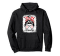 Mom Life Baseball Mothers Day Messy Bun Hoodie - Aesthetic Graphic Unisex - T-Shirt, Sweatshirt, Hoodie