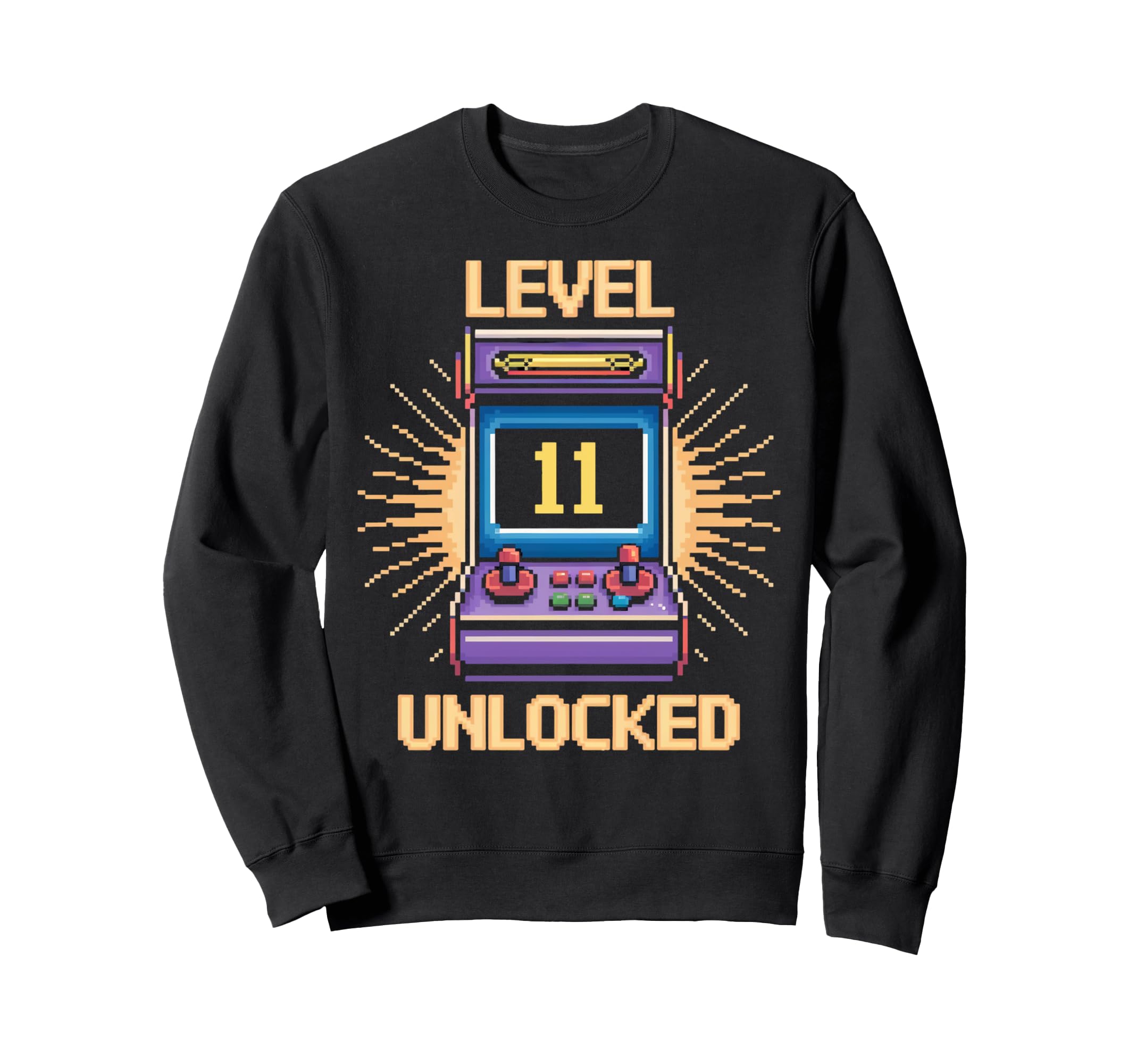 Level 11 Unlock Birthday Gamer 11 Sweatshirt - Custom Art Print Men Women - T-Shirt, Sweatshirt, Hoodie