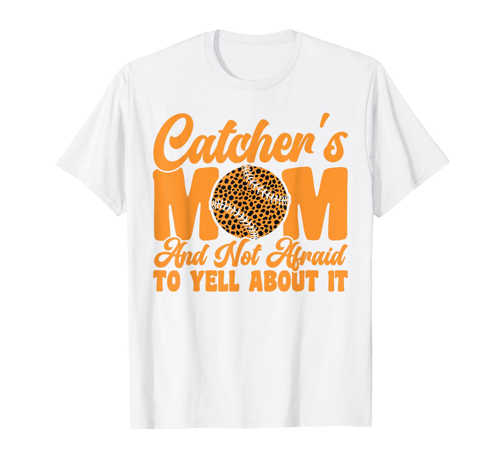 Baseball Mom Catchers Mom Leopard T-Shirt - Novelty Apparel Men Women - T-Shirt, Sweatshirt, Hoodie