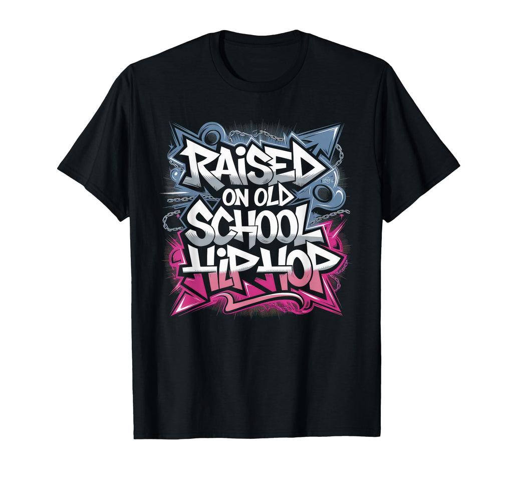 Raised Old School Hip Hop Cassette T-Shirt - Custom Art Print Unisex - T-Shirt, Sweatshirt, Hoodie