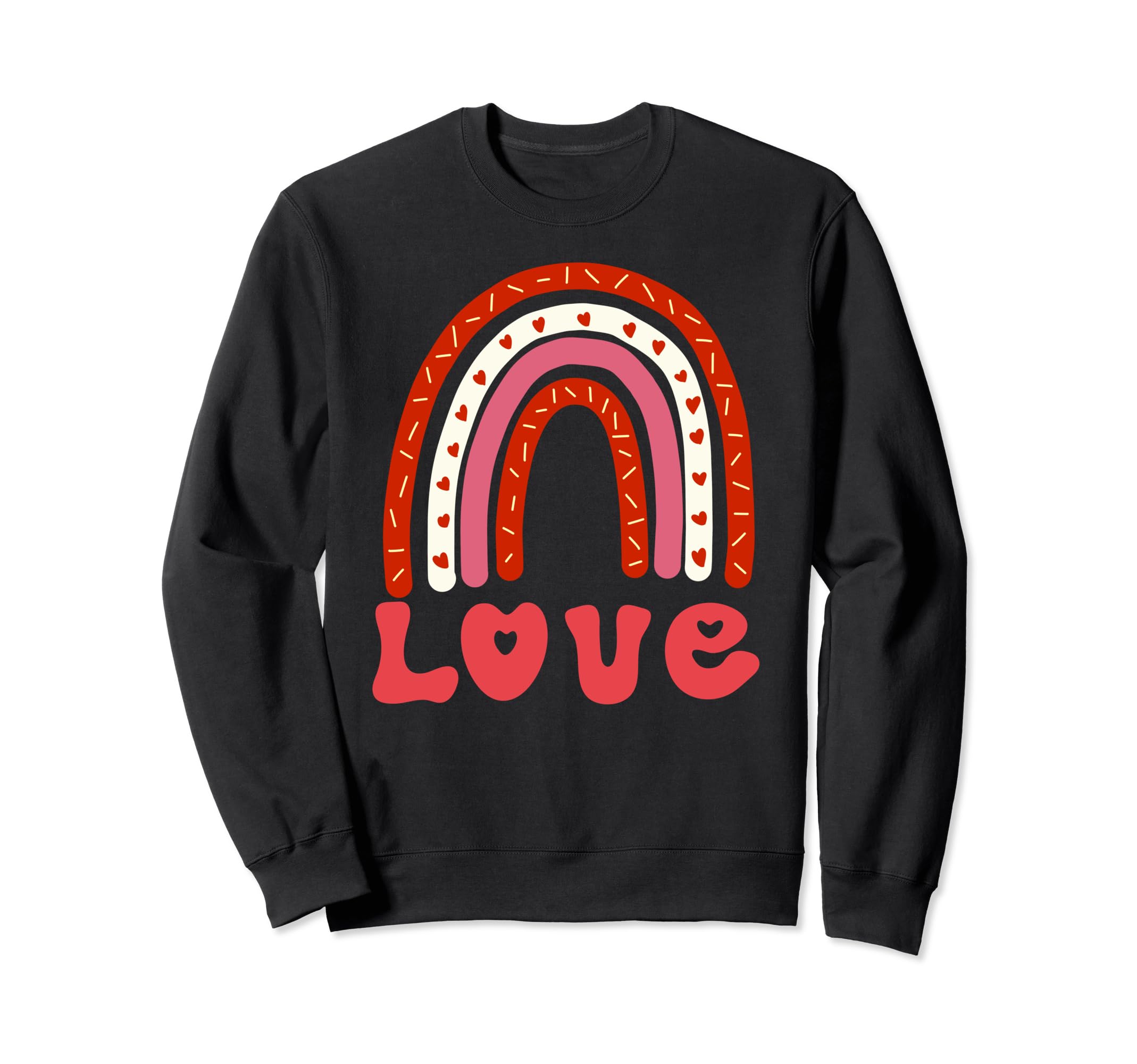 Love Boho Rainbow Valentines Day Sweatshirt - Trendy Graphic Men Women - T-Shirt, Sweatshirt, Hoodie
