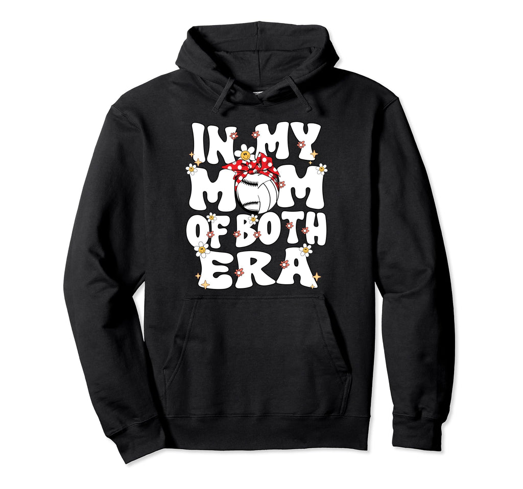 My Mom Both Era Groovy Baseball Hoodie - Graphic Print for Adults - T-Shirt, Sweatshirt, Hoodie