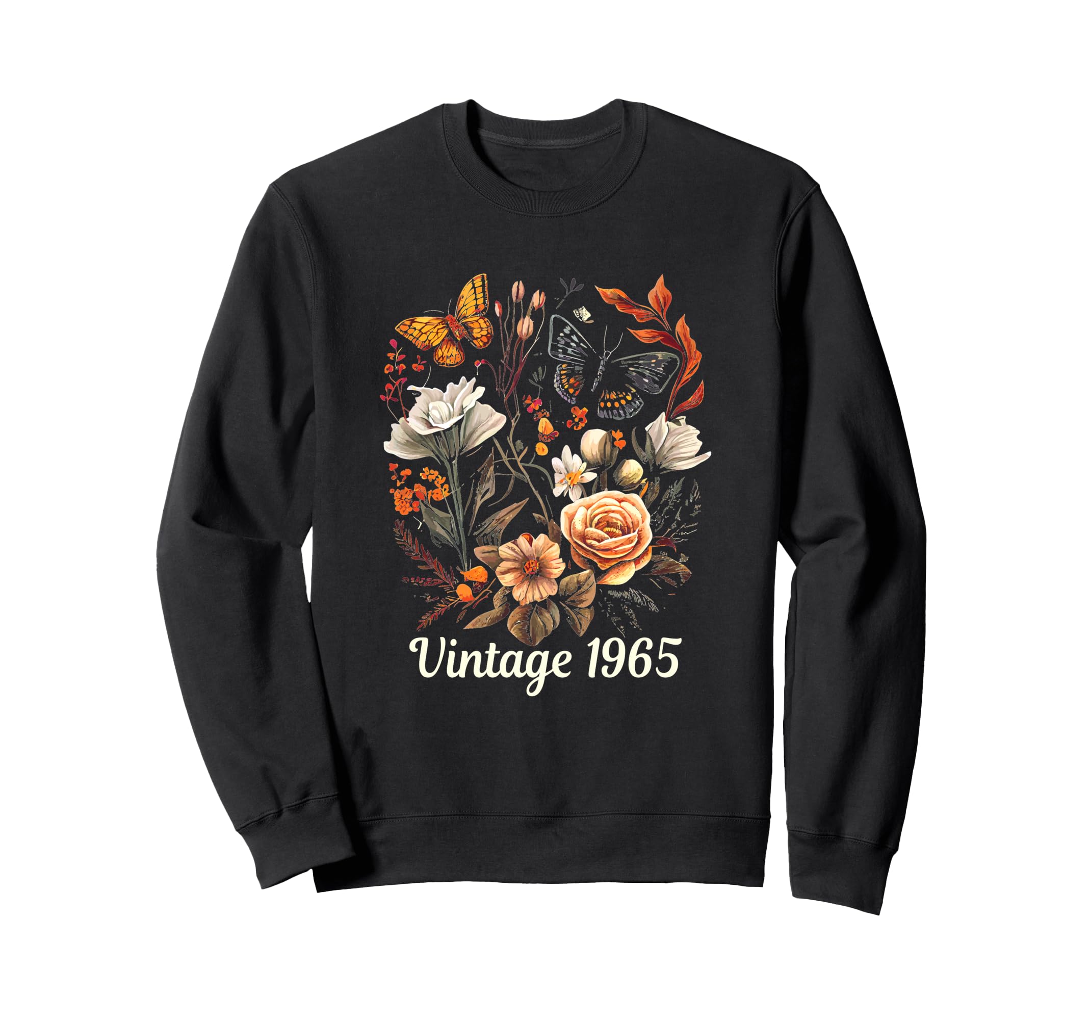 1965 Boho Rose Floral Flower Sweatshirt - Aesthetic Graphic Men Women - T-Shirt, Sweatshirt, Hoodie