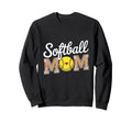 Softball Mom Leopard Funny Sweatshirt - Aesthetic Graphic Men Women - T-Shirt, Sweatshirt, Hoodie
