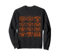 Camera Grid Orange Sweatshirt - Minimalist Print Men Women - T-Shirt, Sweatshirt, Hoodie