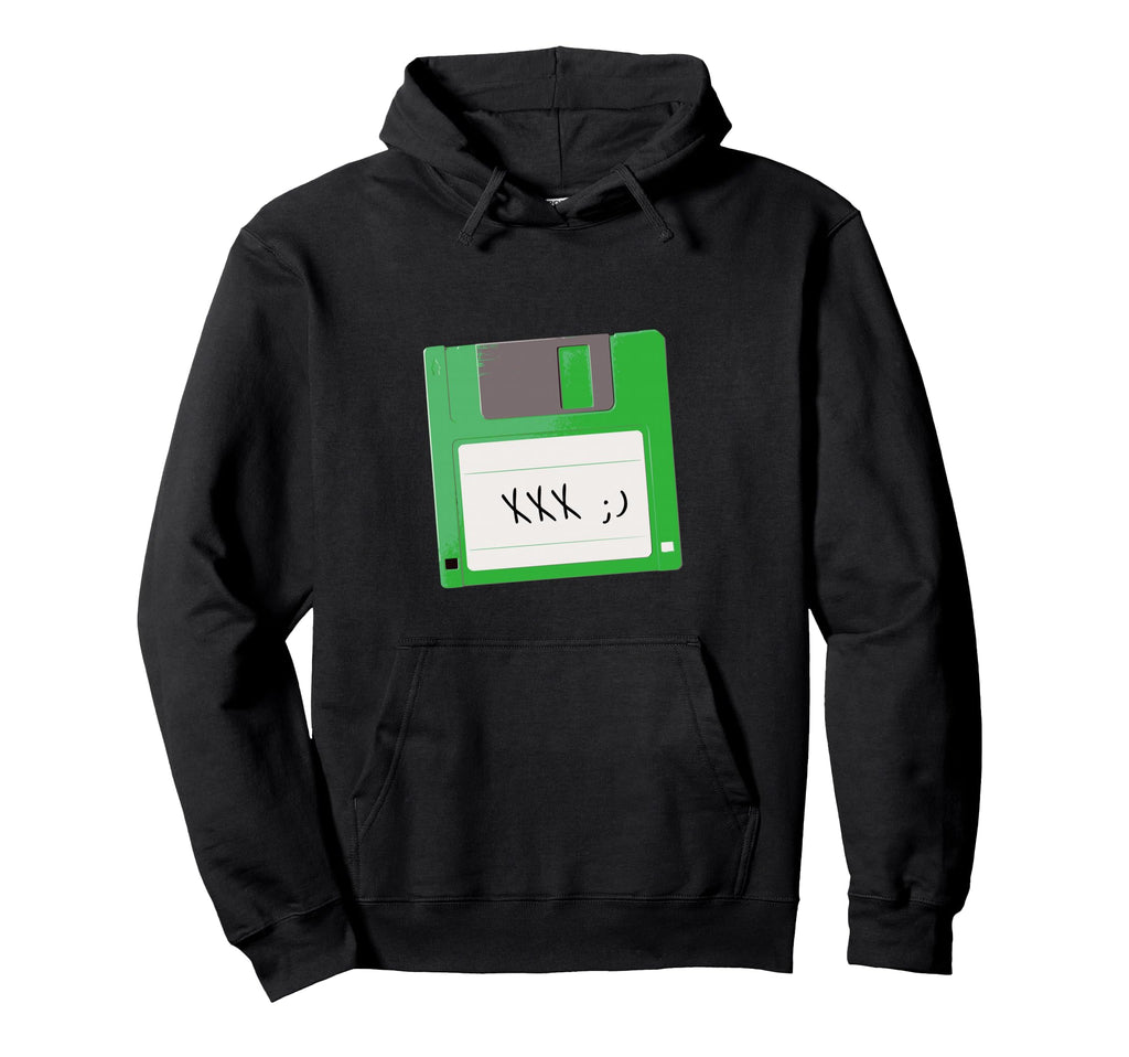 Floppy Disk Wink Funny Old School 90S Hoodie - Graphic Print Unisex - T-Shirt, Sweatshirt, Hoodie