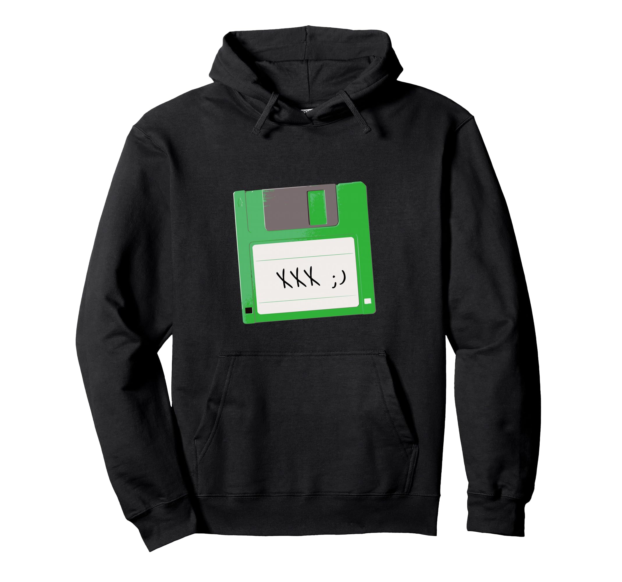 Floppy Disk Wink Funny Old School 90S Hoodie - Graphic Print Unisex - T-Shirt, Sweatshirt, Hoodie